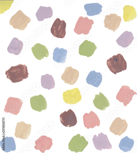 Organic Shapes Elements Set Watercolor