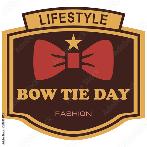 Obraz na płótnie Bow Tie Day sticker