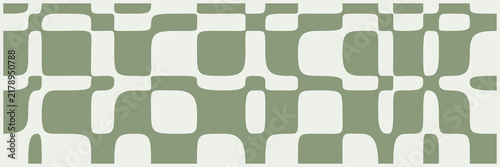 Mid century modern tile pattern in sage green, wide banner