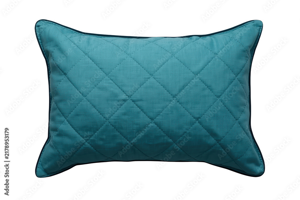 Obraz premium Teal Quilted Rectangular Decorative Pillow