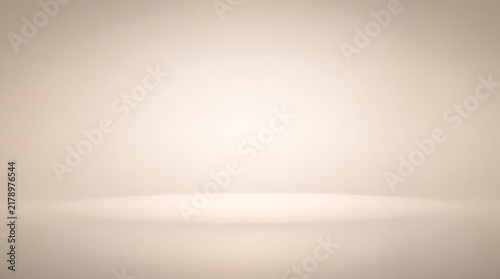 Soft Beige Studio Backdrop with Empty Pedestal Display.