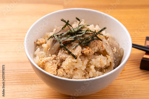 明太子と舞茸の炊き込みごはん
