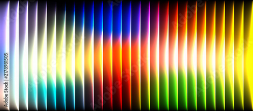 Colorful glowing vertical stripes abstract light background