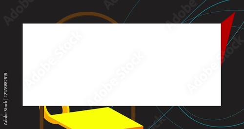 Geometrical graphic retro theme background animation with place for text. Minimal geometric elements frame video. Vintage abstract shapes for advertising.