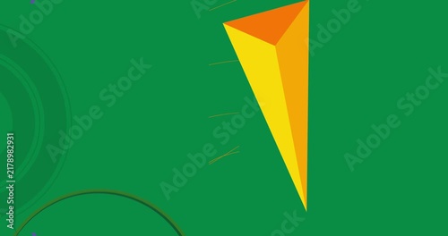 Geometrical graphic retro theme background animation with place for text. Minimal geometric elements frame video. Vintage abstract shapes for advertising.