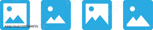 Fotografía Image gallery icon PNG with four small picture thumbnails and landscape symbols