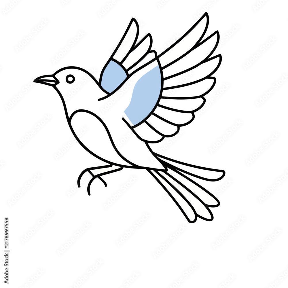 Obraz premium Stylized bird in flight