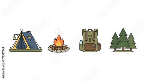 camping in fire