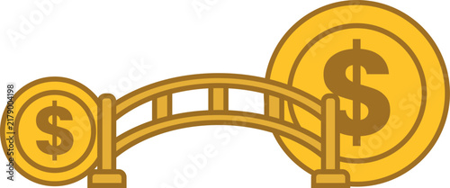 Gold Coin Bridge Connecting Financial Goals and Investments