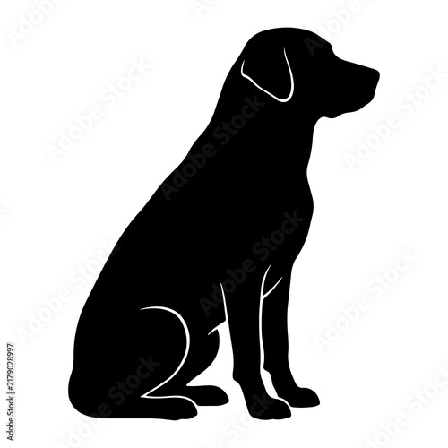 Transparent Sitting Dog Silhouette Loyal Pet Cutout