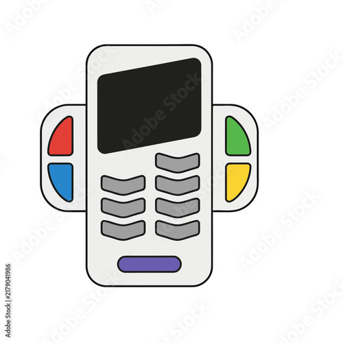 Payment Terminal with Colored Buttons