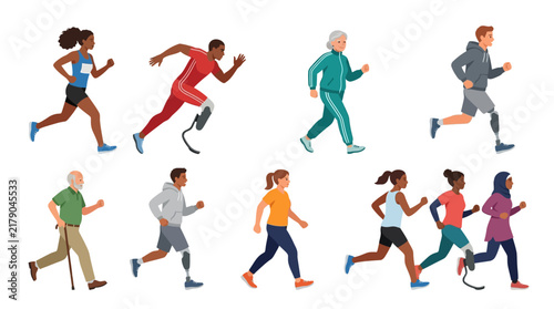 Diverse Group Of People Engaging In Physical Activity And Sports Together