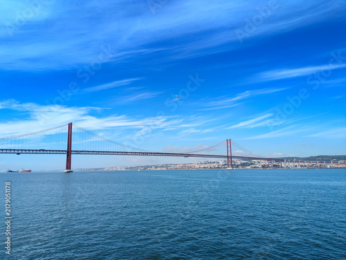 25 April Bridge  river  Lisbon