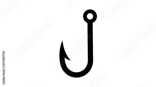 Vector illustration of fishing hook icon on a transparent background