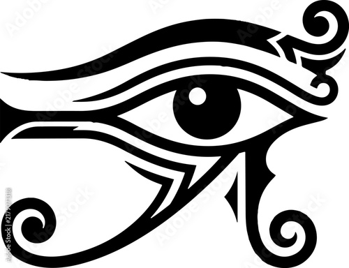 Canvastavla Eye of horus ancient egyptian protection symbol vector line art design with egyp