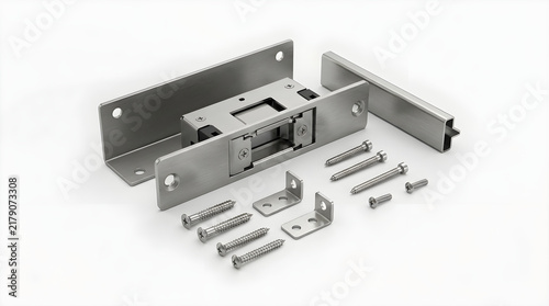 Electric strike lock with door frame installation hardware
