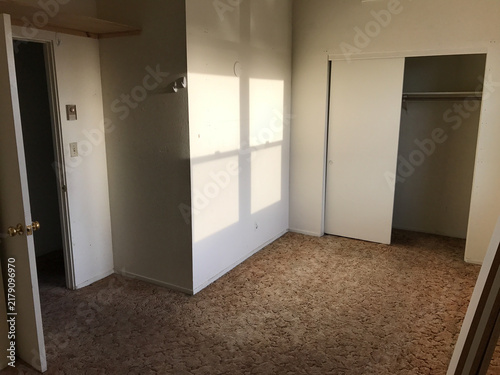 Vacant Bedroom with Open Closet