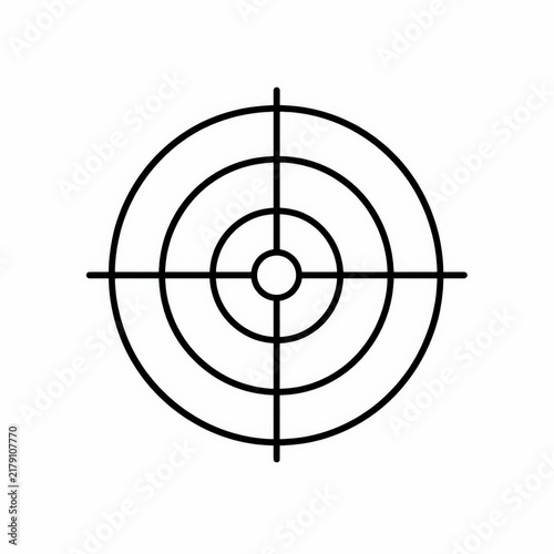 Target Crosshair Aim Focus Line Art Icon