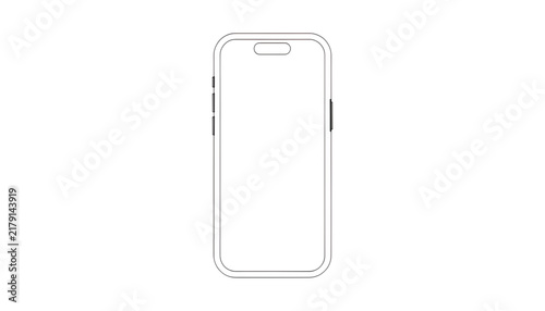 iPhone 18 Pro Mockup Isolated Blank Screen Template Tech Device Display Vector Design