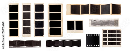 Blank Vintage Photo Booth Strips and Film Keepsakes Set