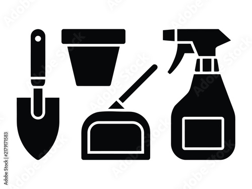 Gardening Tools Elements Set