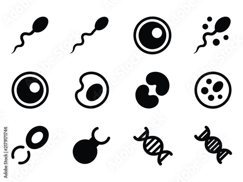 Biology and Reproduction Icons Set
