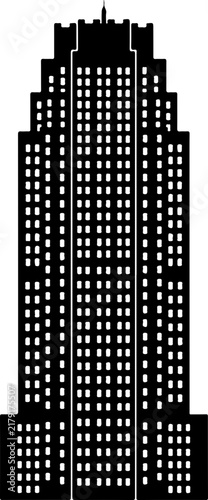 Modern Skyscraper Building SVG Vector, Architecture and Urban City Silhouette