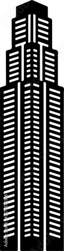Modern Skyscraper Building SVG Vector, Architecture and Urban City Silhouette