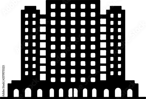 Modern Skyscraper Building SVG Vector, Architecture and Urban City Silhouette