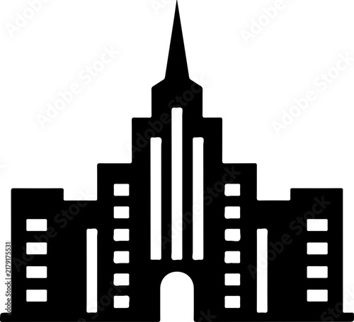 Modern Skyscraper Building SVG Vector, Architecture and Urban City Silhouette
