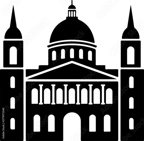 Modern Skyscraper Building SVG Vector, Architecture and Urban City Silhouette