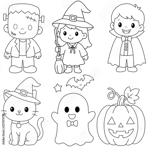 Halloween coloring pages collection