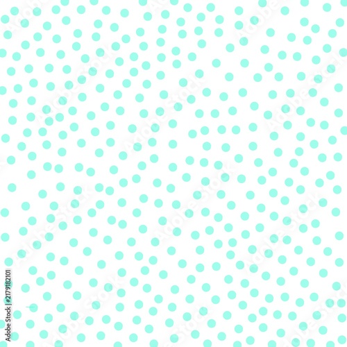 Seamless Mint Polka Dot Pattern Background