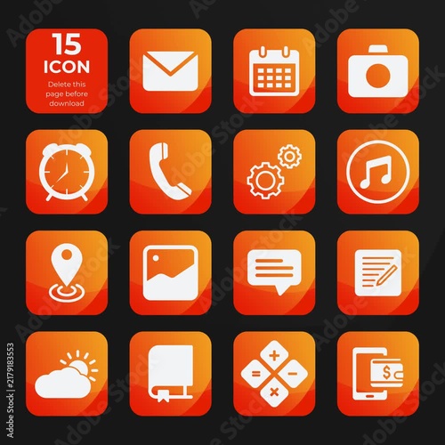Orange White Modern Gradient  IOS Icon