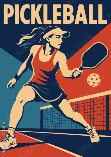 _0102-28-Female athlete holding paddle on court with net, engaging in sport activity