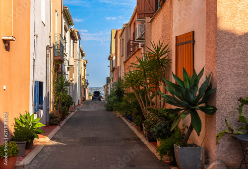 A street in the La Pointe Courte neighborhood of Sète, Languedoc, France.