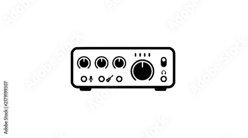 Cuadro en lienzo Audio Interface for Music Production Isolated