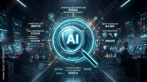 Artificial Intelligence Search Interface in a Futuristic Data Center

