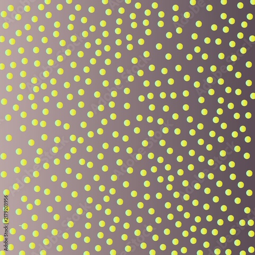Seamless Yellow Polka Dot Pattern on Gray Gradient Background