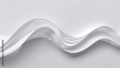 Abstract White Wave Pattern on Light Gray Background for Modern Design and Creative Projects