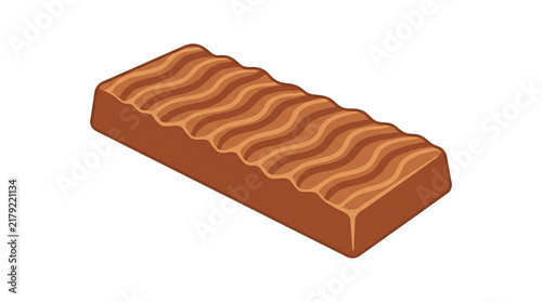 Delicious Chocolate Bar with Wavy Texture.