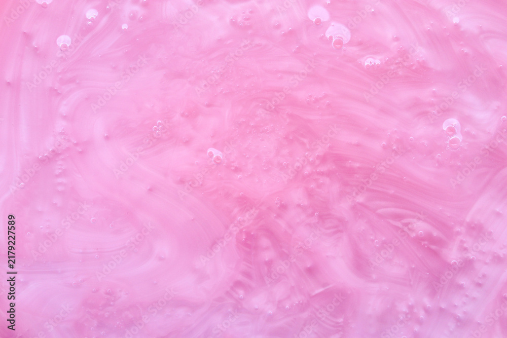 Fototapeta premium Bright pink thick cosmetic gel soap background and texture