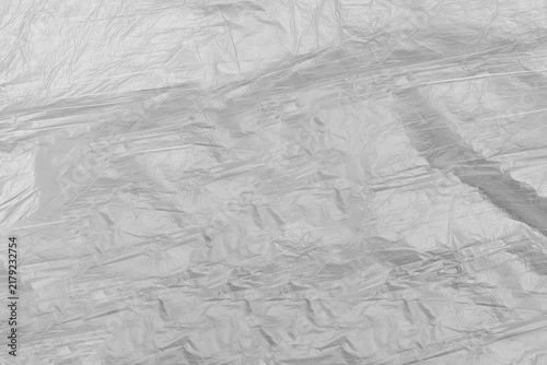 Canvastavla Stretched plastic film texture background with diagonal tension bands for dynami