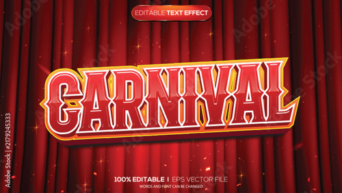 3D text effect carnival theme