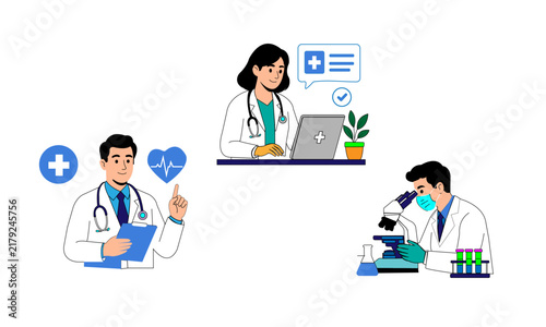 modern premium clean Healthcare and  Medical Cartoon Vector