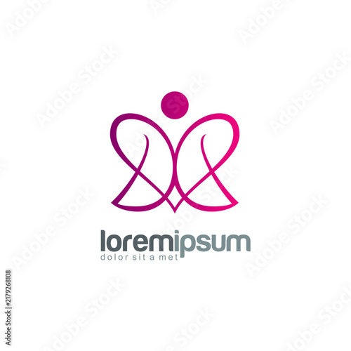 Harmonious Union: An Abstract Logo Evoking Balance, Connection, and Growth within a Modern Visual Design Featuring Fluid Shapes and Vibrant Color Gradients on a Pure White Backdrop