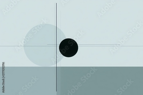 Modern abstract composition featuring soft organic shapes elements to convey a sense of calm and clarity on a minimalist background.
