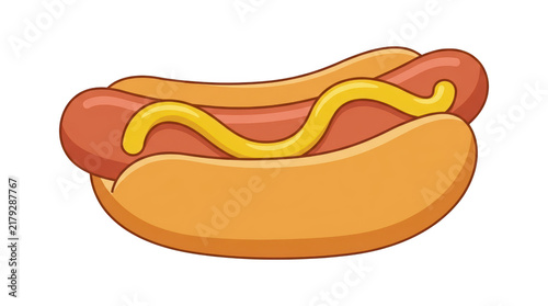 Pixel art hot dog with yellow mustard isolated isolated on transparent background