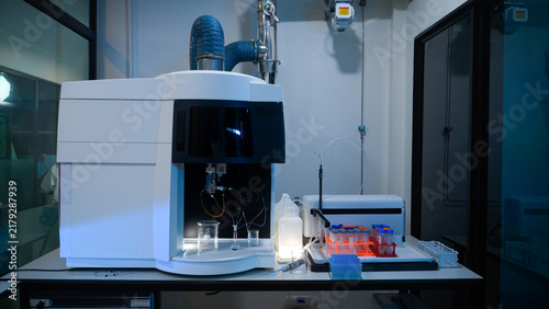 Atomic Absorption Spectrometer ICP-OES Analytical Instrument in Professional Chemistry Laboratory