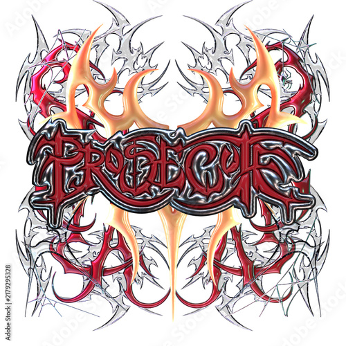 Chrome Tribal 3d and Silver